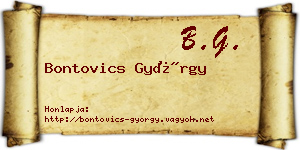 Bontovics György névjegykártya